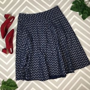 Anchor Nautical Print Full Circle Skirt Size 12